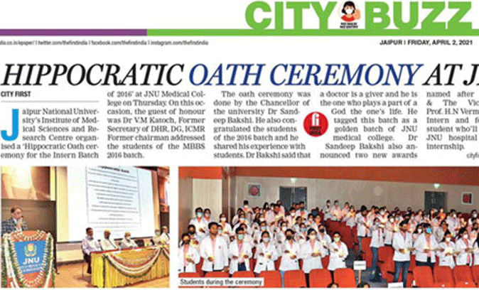 Hippocratic Oath Ceremony at JNU